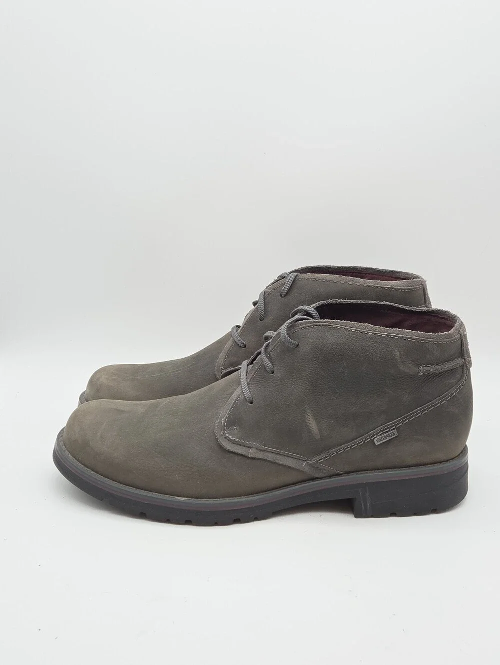 Clarks Morris Peak Waterproof Boots Gray Brown Leather Chukka Men’s Size 13